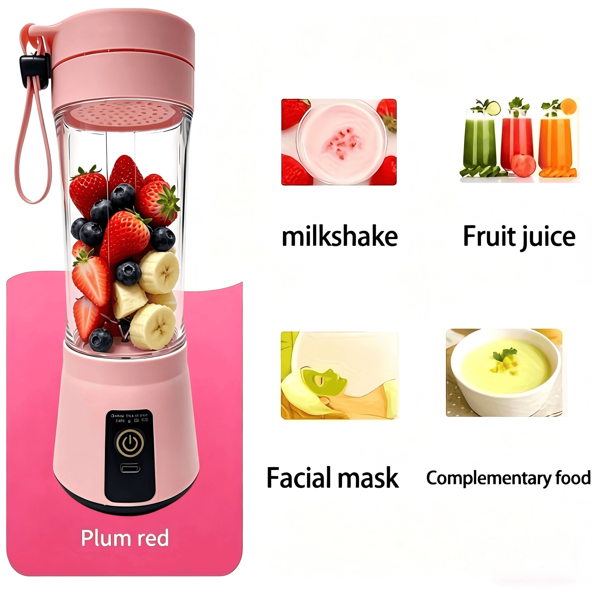 Portable Blender Usb Rechargeable - 1. Mini liquidificador portátil para uso