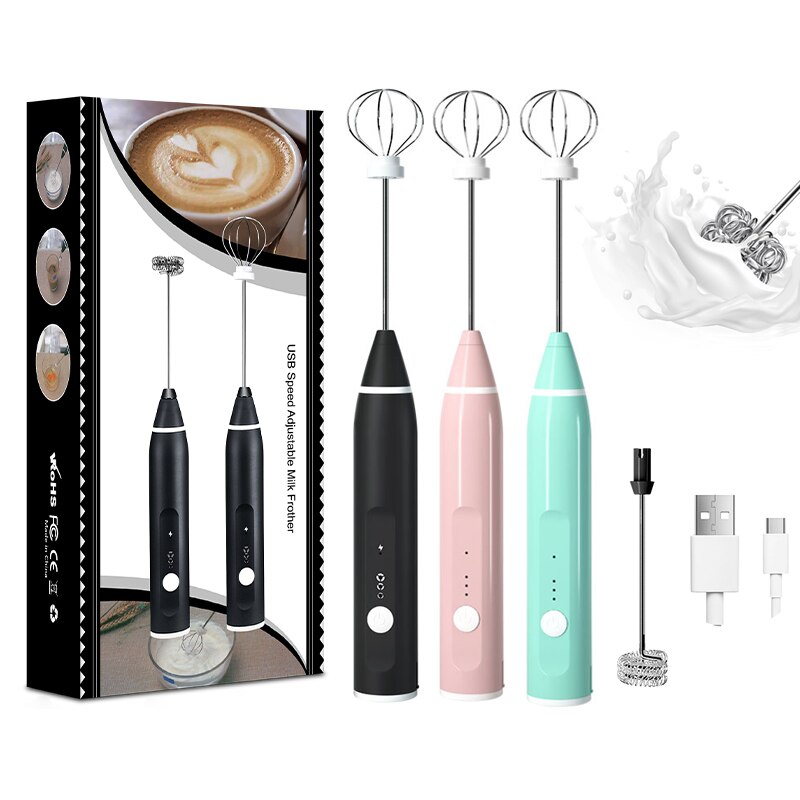 Portable Blender Usb Rechargeable - Portátil elétrico leite Frother, USB recarregável,