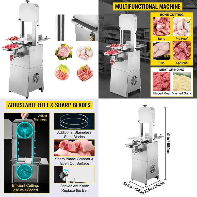 Automatic Meat Slicer Home - Cortador de Peixe Elétrico Automático 1100W,