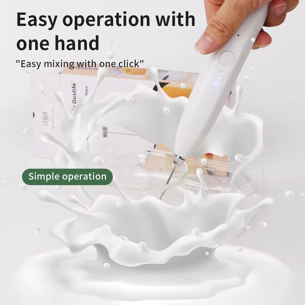 Portable Blender Usb Rechargeable - Espumador de leite elétrico, utensílio de