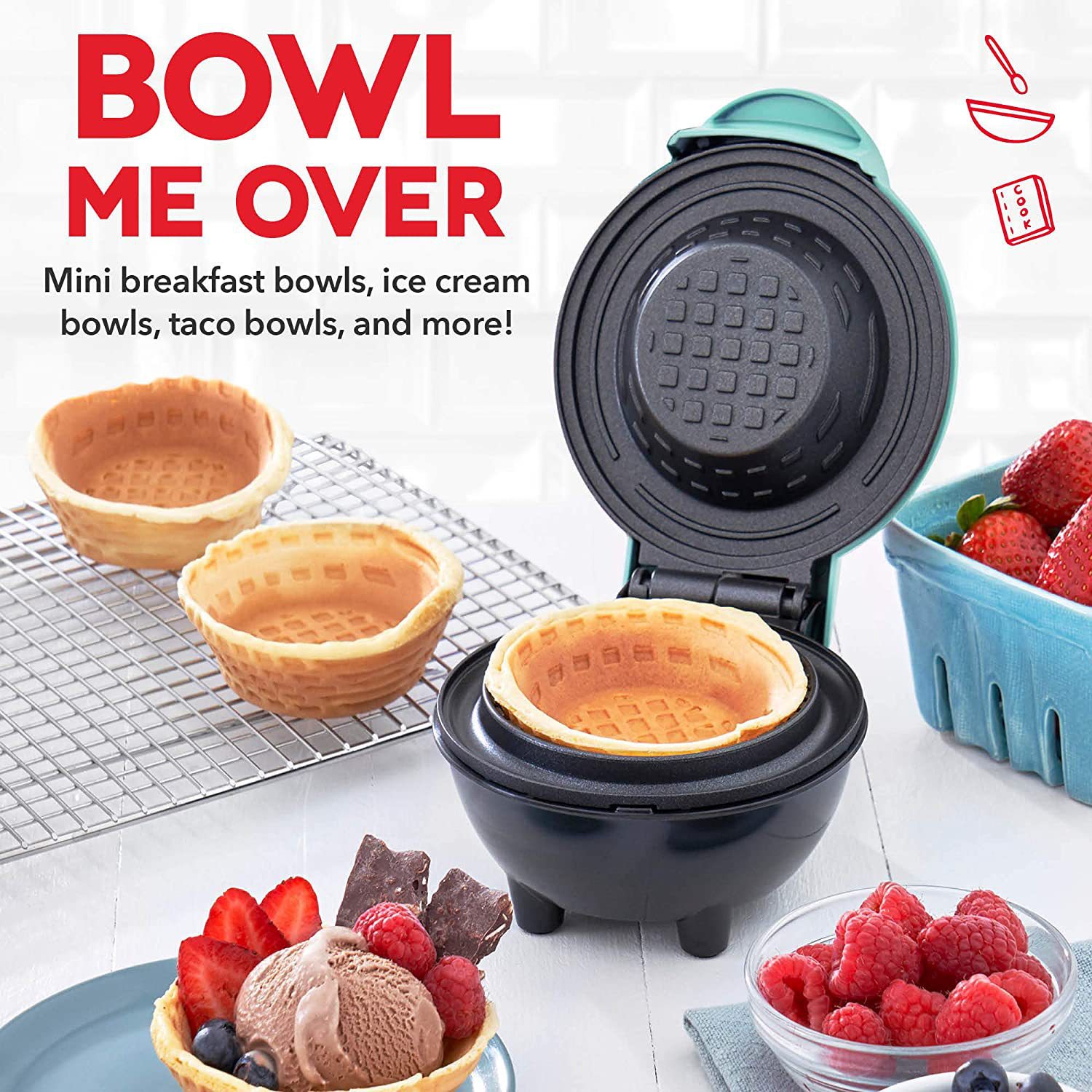 Mini máquina elétrica para faz - Mini Waffle Maker Machine avaliação e preço